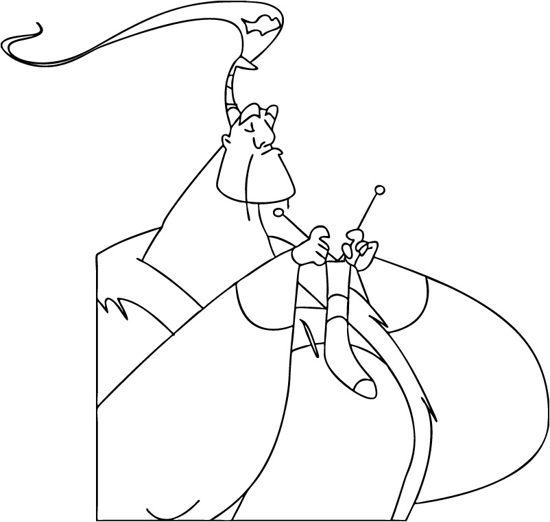 coloriage chasseur de dragons Lian Chu tricote